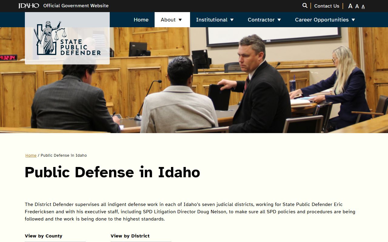 Owyhee County criminal court records Idaho State Public Defender county offices