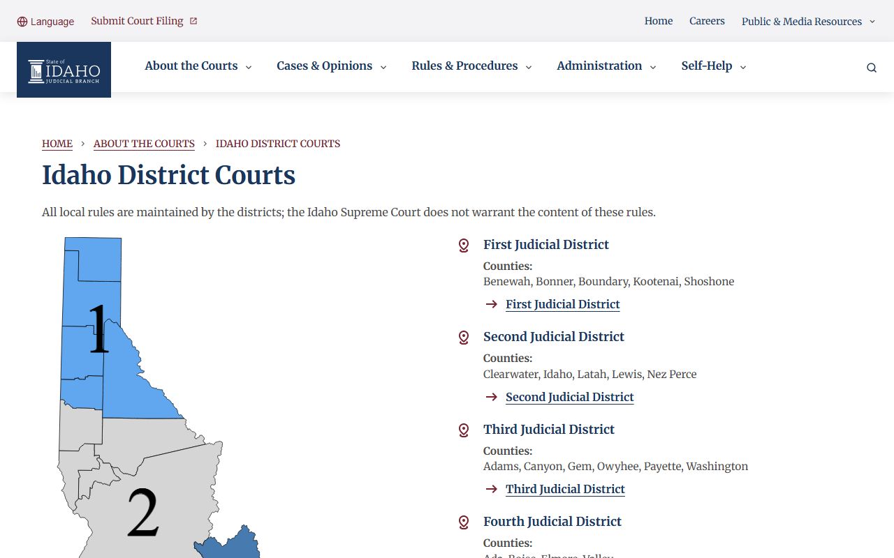 Owyhee County District Court records overview